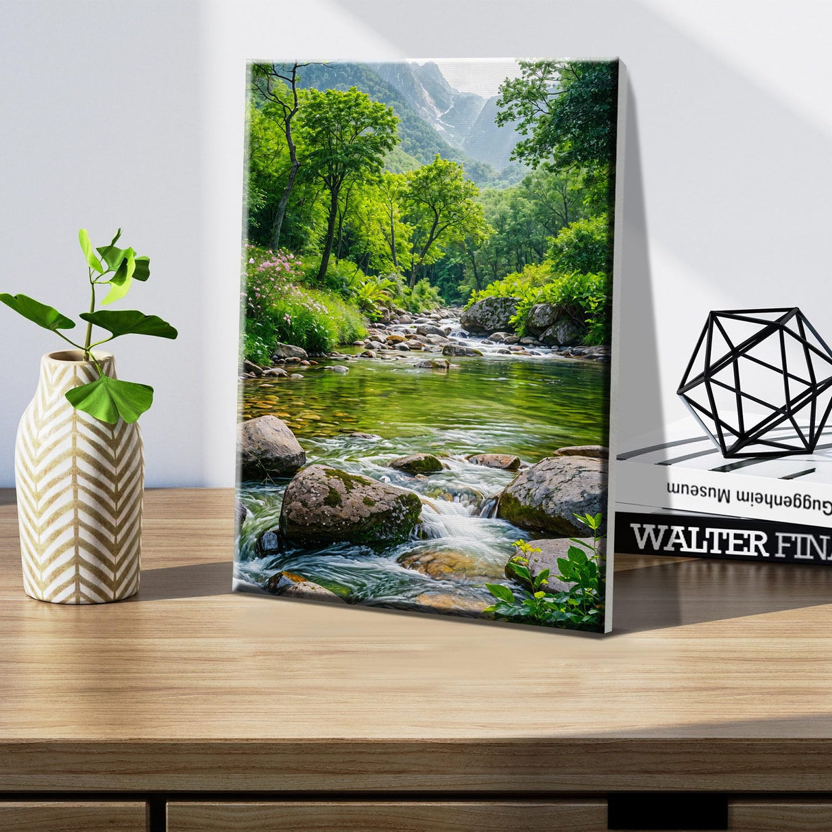 JOOZ Landscape Paint by Number Kit for Adults Beginner with Easel Mountain Adult Paint by Number Kits on Canvas with Frame Forest DIY Oil Painting Kits for Gift Home Wall Decor 7.87x11.81 Inch JOOZ