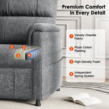 Amada Power Recliner Chair, Chenille Electric Reclining Chair for Adults for Small Spaces with Remote & Side Pockets, Thick Seat Cushion for Living Room & Bedroom, Home Theater, RV AMADA HOMEFURNISHING