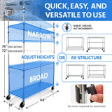 4000 LBS Heavy Duty Wire Rack 48 x 18 x 76, 5-Tier NSF Commercial Rolling Rack with Wheels, Chrome Metal Shelving Unit for Garage, Kitchen, Warehouse, Adjustable Storage Shelf, Crescent Crescent Housewares