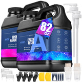 KISREL Epoxy Resin 82OZ - Crystal Clear Epoxy Resin Kit - No Yellowing No Bubble Art Resin Casting Resin for Art Crafts, Jewelry Making, Wood & Resin Molds(41OZ x 2) KISREL
