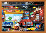 MasterPieces - 1000 Piece Jigsaw Puzzle, Wayne’s Garage, Fun for Adults, Family, Kids, Matte Finish, 19.25" x 26.75 Masterpieces