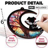 6" Dog Angel Memorial Suncatcher, Engraved Pet Memorial Ornament, Pet Sympathy Keychain, Loss of Animal Sympathy Card, Rainbow Bridge Dog Loss Gift, My Favorite Hello Hardest Goodbye PS190 vinatimes