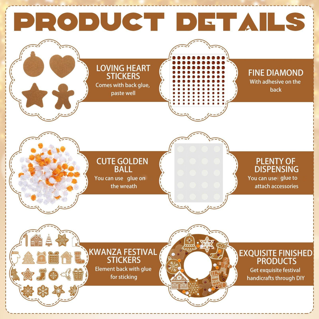 472 Pcs DIY Christmas Craft Kits Xmas Tree Wreath Craft Gingerbread Men Bell Snowflakes Wreath Arts Christmas Hanging Ornaments with Gingerbread Houses Gift Boxes Sticker for Xmas Indoor Outdoor Decor Wavwavw