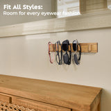 Spaceneat Sunglass Holder for Wall - Keep Your Eyewear Safe & Secure - Eyeglass Organizer for Multiple Glasses Display, Hanging Sunglasses Storage Stand, Reading Glasses Holder Rack - Walnut, 5 Slot Spaceneat