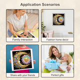 Stalente Diamond Painting Kits for Adults Sun and Moon, 5D Special Shape Diamond Art Kits for Beginners, Crystal Rhinestones Diamond Painting for Home Wall Decoration Gift 12×12inch Stalente