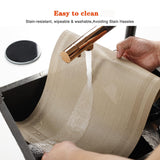 Bxzandya Placemats Set of 8,Washable,Heat and Stain Resistant Indoor/Outdoor Place mats,Vinyl Woven Non Slip Table Mats for Restaurant Table Protection,PVC Placemats(Beige,8PCS) BxzanDya