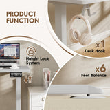 Furmax L Shaped Standing Desk Adjustable 63 x 55 Inch Corner Stand up Desk Electric Standing Computer Workstation with Preset Heights (White) Furmax