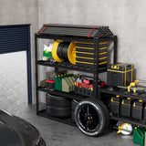 cynnda 4-Tier 40" W X 20" D X 60" H Garage Storage Shelves 2200LBS Garage Shelving Heavy Duty Adjustable Units Rack Metal Utility Shelf(Black) cynnda