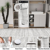 BYYVOO Hallway Runner Rug Washable 2'6"x8': Moroccan Non Slip Runner Rugs Soft Indoor Floor Carpet Low Pile Mat with Rubber Backing for Living Room Kitchen Bedroom 2'6"x8' Geo Grey BYYVOO