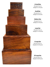 LINDIA MEMORIAL Handcrafted Rosewood Cremation Urns Beautiful Wooden Urn Tree of Life Design - Urns for Human or Pet Ashes (Large) LINDIA MEMORIAL