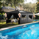 susici 10x20 Black Outdoor Party Tent with 6 Removable Sidewalls Outdoor Tents for Parties Gazebo Canopy Tent Event Tent for Wedding, Birthday, Garden Parties and Backyard Patio BBQ Camping susici