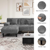 YITAHOMA Sectional Couches for Living Room, U Shaped Sofa Chenille Modern Couch with USB & Type C Charging Ports Double Chaise and Comfy Upholstered, Dark Grey YITAHOME