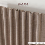 Airwill Blackout Curtains 108 inches Long Natural Linen Drapes 2 Panels Set,Thermal Insulated Back tab Rod Pocket(52x108 Inch,Linen) Airwill