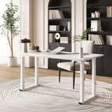 FitStand 4 Legs Standing Desk, Large 71x31 Inches Electric Adjustable Height Desk with Splice Board, Stand Up Desk Home Office Computer Workstation, White FitStand