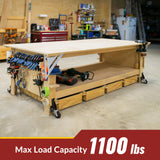 Heavy Duty Workbench Casters 3 Inch Retractable Casters with Lifting and Lowering Function 360° Rotation Ideal for Workbenches or Other Equipment Maximum Load of 1100 lbs HOLKIE