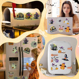 16 Pcs Luminous Halloween Diamond Art Magnets Kit, Glow in The Dark Diamond Painting Magnet Set for Adults Kids Beginners, Halloween Cute Ghost DIY Craft Fridge Magntic Stickers Home Decor Gifts CRASHOT