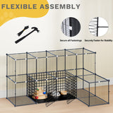 DWVO 4 Tier Large Cat Cage Indoor Enclosure, Kennels DIY Cat Playpen Catio Kitten Cage with Large Hammock for 1-3 Cats DWVO