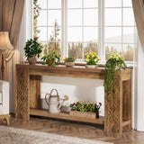 Tribesigns 70.9" Long Console Table with Storage, Narrow Sofa Table Behind Couch, Farmhouse Wooden Entryway Furniture for Living Room, Hallway, Entrance Tribesigns