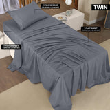 Utopia Bedding Twin Sheet Set – 3 Piece Bed Sheets for Twin Size Bed, Soft and Breathable Microfiber, Includes 1 Fitted Sheet, 1 Flat Sheet and 1 Pillowcase (Grey) Utopia Bedding