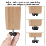 Yaheetech Dining Chairs Set of 6 Fabric Upholstered Dining Chairs Padded Chairs Button Tufted Kitchen Chairs With Solid Wood Legs for Home, Dining Room, Kitchen, Dark Gray Yaheetech