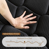 Queen Mattress- 12 Inch Hybrid Firm Support with Pocketed Coils & Cooling Gel Memory Foam | Orthopedic Back Pain Relief | Breathable | Queen Size Mattresses in a Box Pixafog