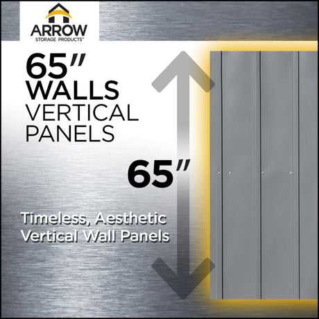 Arrow Classic Metal Shed, 12 x 14, Charcoal Arrow