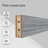 BARNSMITH 36in x 84in Glass Barn Door with 6.6FT Sliding Door Hardware Kit included & Handle,5-Panel Frosted Glass Solid Wood Slab with Water-Proof PVC Surface,Pre-Drilled Easy Assembly,Grey BARNSMITH