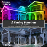 FBZ 150FT Permanent Outdoor RGB Lights - IP67 Waterproof with Smart App Control Remote,DIY Scene Modes, Music Synchronization,Eaves Lights for Garden Decor,Deck,Christmas FBZ