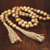 Nanalou Wood Bead Garland | Add a Touch of Boho Style to Your Farmhouse Décor with All-Natural, Handmade Wooden Bead Garland (Walnut, Large) Nanalou
