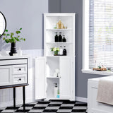 Yaheetech Tall Corner Cabinet with Adjustable Shelves, Freestanding Storage Cabinet with Double Doorsfor Bathroom Living Room, 64.5 in H Yaheetech