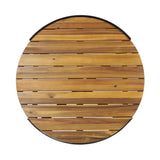 Christopher Knight Home Tracy Outdoor Modern Industrial Acacia Wood Coffee Table, Teak Finish, Black Christopher Knight Home