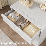 GarveeHome 3 Drawer Dresser for Bedroom, White Nightstand 3 Chest of Drawers with Large Storage, Small Modern Bedside End Table for Living Room, Nursery, Entryway GarveeHome