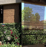 Roller Blinds Outdoor Shade H 64" 72" 84" Light Filtering Roller Blinds Window Shade Bamboo Sunshade Patio Blinds for Deck Porch Balcony Backyard, Privacy Bamboo Translucent Shade Generic
