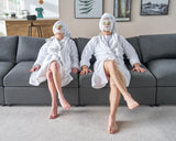 PaPaJet Modular Sectional Sofa, 114 Inches Oversized Down Filled Sectional Sofa, 4 Seats L Shaped Cloud Couch with Chaise, Ottoman, Comfy Sofa for Living Room, Grey Linen Couch Set PaPaJet