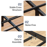 BELLEZE Riviera Full Size Bed Frame with Storage Headboard, RGB LED Light and Fast Charging Station BELLEZE