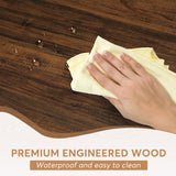 Tribesigns Farmhouse Dining Table for 6-8 People, 78.7-Inch Rectangular Wood Dining Table, Rustic Kitchen Table with Heavy Duty Metal Legs for Dining Room Tribesigns