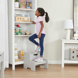 Melissa & Doug Kids Furniture Wooden Step Stool - Gray Melissa & Doug