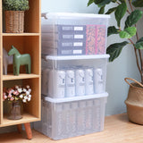 Citylife 6 Packs 32 QT Plastic Storage Bins with Lids Large Stackable Storage Containers for Organizing Clear Storage Box for Garage, Closet, Kitchen ITYLIFE CITYLIFE