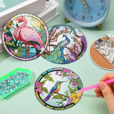 Meothan 8 Pcs Diamond Art Coasters Kits for Adults with Holder Cork Pads, Diamond Dots Art Painting Coasters Crafts Kit for Home Office Decor (Different Animals) Meothan