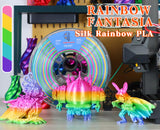 Goto Guard Silk Rainbow PLA Filament, Silk PLA Multicolor Filament Color Changing with Green Blue Purple Pink Yellow PLA, 3D Printing Filament 1.75mm 3D Filament 1kg Goto Guard