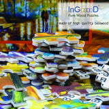 Ingooood Rainy Night Walk Wooden Puzzle 1000 Pieces Ingooood