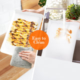 WOWBOX 4 pcs Serving Tray for Entertaining, Serving Platters for Snacks, Fruit, Cookies, Dessert, Reusable Plastic Trays for Serving Food and Pantry Organization in Kitchen & for Parties WOWBOX