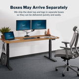 Vari Electric Standing Desk - Varidesk Height Adjustable Sit/Stand Desk - Dual Motor with Memory Presets, Stable T-Style Legs - Gaming or Home Office Workstation - 72”x30”, Butcher Block Vari