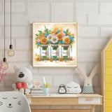 Faith, Love, Hope Diamond Painting Kits for Adult, Inspirational 5D Diamond Art Kits for Beginners, DIY Spring Flower Floral Special Shaped Drill Diamond Dots Gem Paint Art Craft, Home Decor 12x12In wavaiov