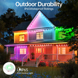 Permanent Outdoor Lights 250ft RGB+IC Outdoor String Lights App Control IP67 Waterproof,100 Scene Modes Decorations for Home,Christmas,Halloween,Holiday, Daily,Birthday Decor DIY Led Jeryyen