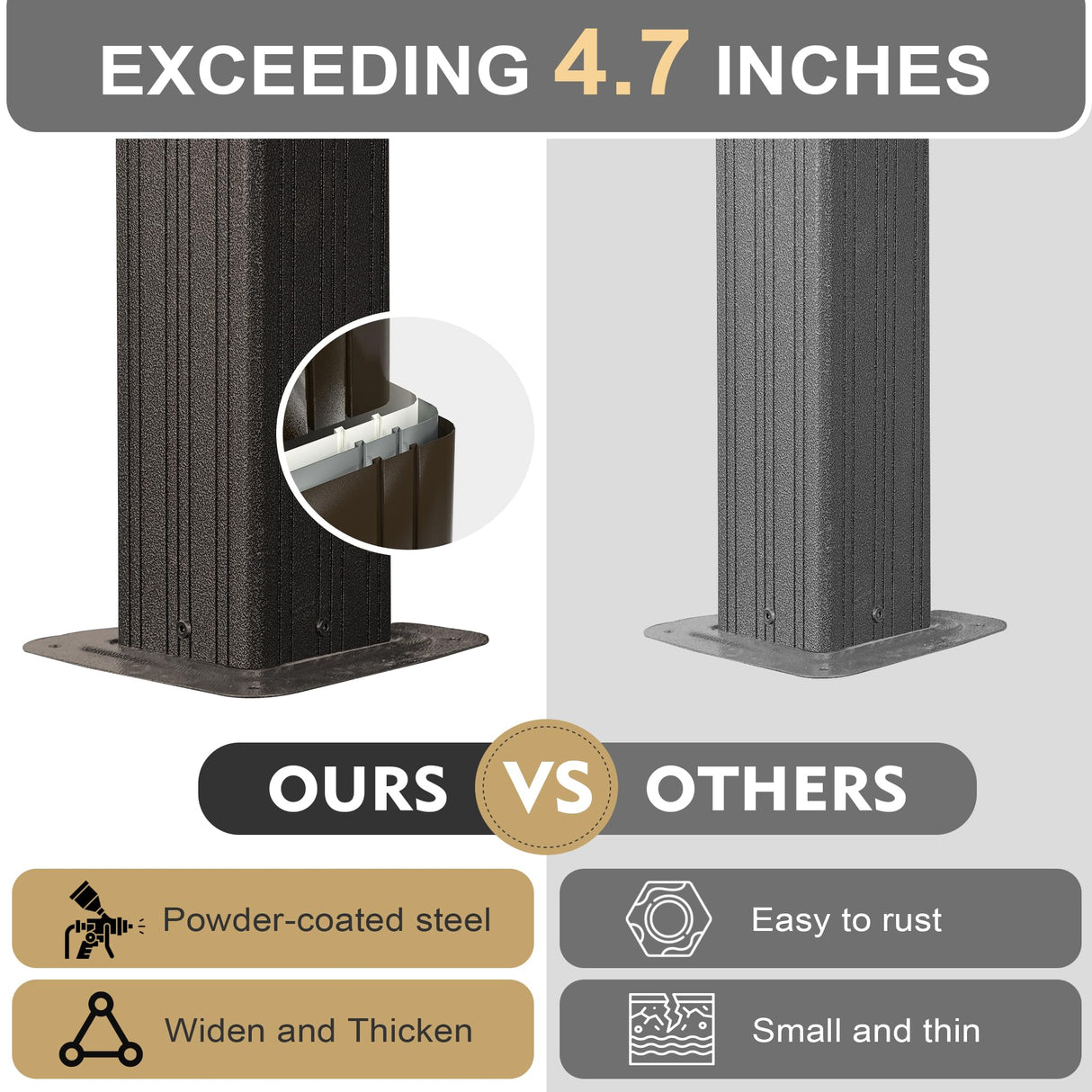 Domi 12x12FT Hardtop Gazebo with Netting & Curtains, Outdoor Aluminum Frame Gazebo with Galvanized Steel Double Roof, Outdoor Permanent Metal Pavilion for Patio Deck Lawn and Garden, Brown domi outdoor living