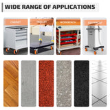 W B D WEIBIDA 5 inch Swivel Caster Wheels with Dual Locking, Heavy Duty Castors Set of 4, Silent Rolling, Top Plate Casters for Cart, Workbench, Furniture (Hardware Kits) W B D WEIBIDA