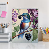 DOMROM Framed Paint by Numbers Kit for Adults Beginners with Wooden Easel, DIY Hummingbird Paint by Number Kit on Canvas, DIY Oil Painting Kits for Home Wall Decor Gift 12x16inch DOMROM