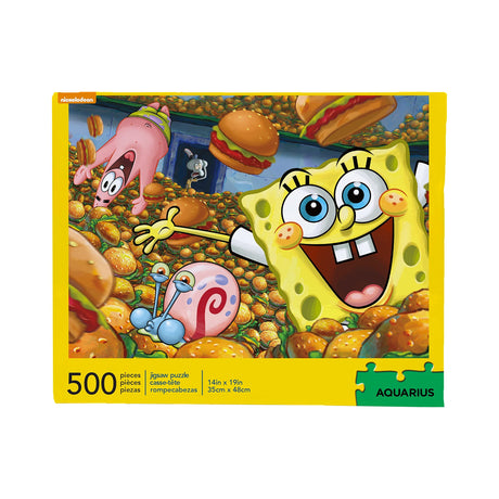 AQUARIUS SpongeBob SquarePants Puzzle (500 Piece Jigsaw Puzzle) - Officially Licensed SpongeBob Merchandise & Collectibles - Glare Free - Precision Fit - 14 x 19 Inches AQUARIUS