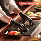 ZFYOUNG 100 Pcs Disposable BBQ Gloves with 3 Pairs Cotton Liners Grilling Gloves,BBQ Cooking Gloves,Washable Cotton Liners Powder Latex Free Nitrile Gloves. ZFYOUNG